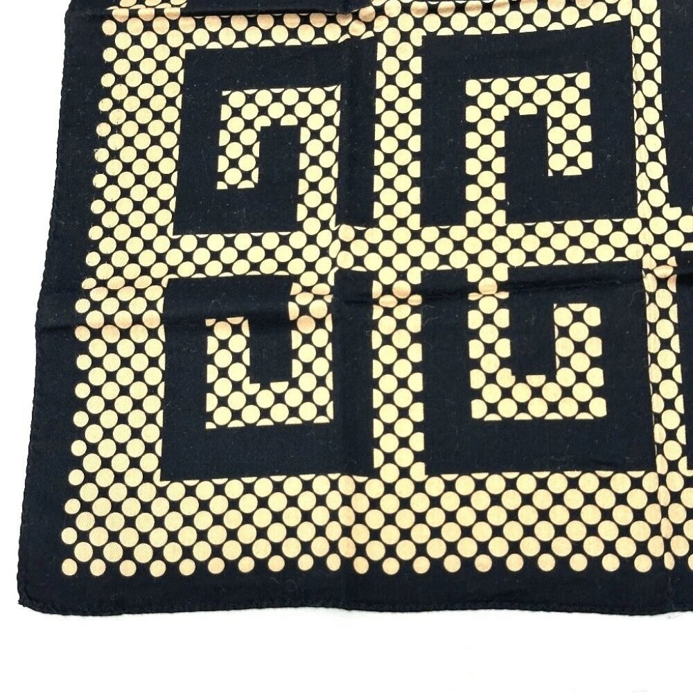 GIVENCHY logo handkerchief Scarf cotton Brown/Black - Picture 4 of 13
